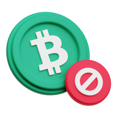 bitcoin cash crypto 3d icon isolated on the transparent background