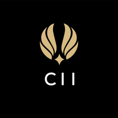 CII creative minimalist letter logo.