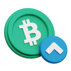 bitcoin cash crypto 3d icon isolated on the transparent background