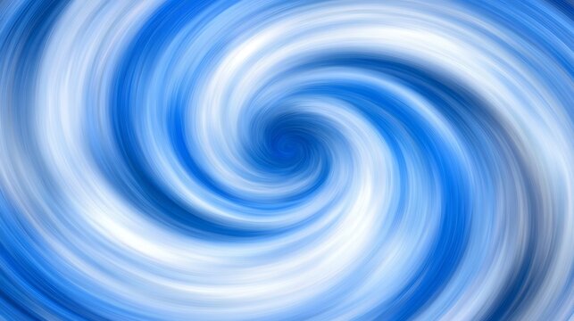 Abstract swirling blue and white vortex.