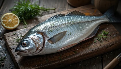 Raw Whole Fish with Herbs and Lemon