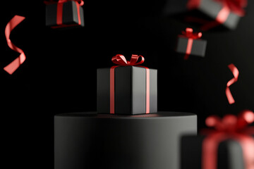 선물, 선물상자, 이벤트, 증정, 파티, 리본, 컨페티