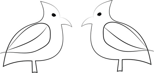 Two doves symbolizing peace, love, and friendship.