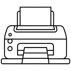Printer Line Art Drawing