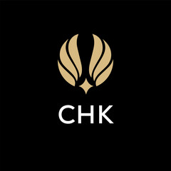 CHK creative minimalist letter logo.