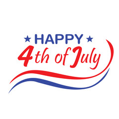 4th of July Typography Vector Art | Patriotic Independence Day Illustration