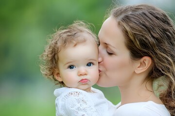 Mother and child sharing a tender moment of affection