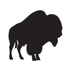 Bison Silhouette Vector - Authentic and Bold Western Wildlife Artwork for Web and Print - Bison Vector - Bison Icon - Bison Illustration


