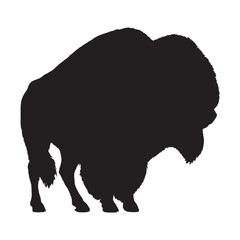 Bison Silhouette Vector - High-Resolution Buffalo Silhouette for Creative Artwork - Bison Vector - Bison Icon - Bison Illustration

