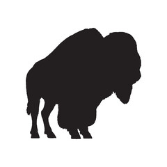 Bison Silhouette Vector - Prairie Beast Artwork for Ranch and Outdoor Brands - Bison Vector - Bison Icon - Bison Illustration


