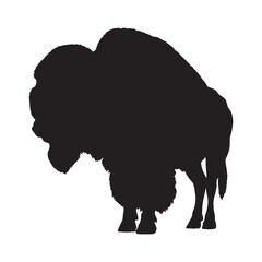 Bison Silhouette Vector - Elegant and Fearless Animal Silhouette for Branding - Bison Vector - Bison Icon - Bison Illustration

