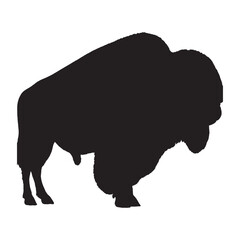 Bison Silhouette Vector - Minimalist Buffalo Outline for Western-Themed Projects - Bison Vector - Bison Icon - Bison Illustration

