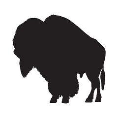 Bison Silhouette Vector - Prairie Animal Clipart for Wildlife Enthusiasts - Bison Vector - Bison Icon - Bison Illustration


