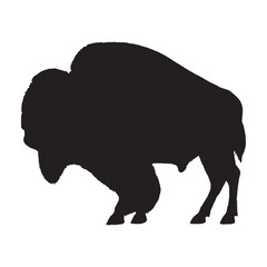Bison Silhouette Vector - Minimalist Ranch-Themed Graphic for Logo Designers - Bison Vector - Bison Icon - Bison Illustration

