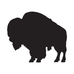 Bison Silhouette Vector - Bold and Powerful Wild Animal Illustration for Posters and Prints - Bison Vector - Bison Icon - Bison Illustration

