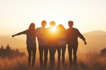 친구, 우정, 어깨동무, 청춘