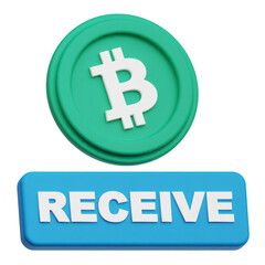 bitcoin cash crypto 3d icon isolated on the transparent background