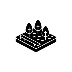 creative details Urban Park Grass Icon vector illustration