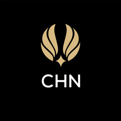 CHN creative minimalist letter logo.
