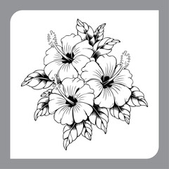 Exotic Floral Tattoo Design