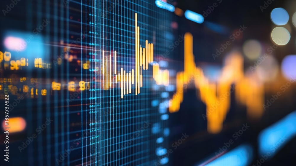 Poster dynamic stock market data visualization