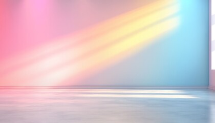 Pastel Room for Sunlight, Empty Space.