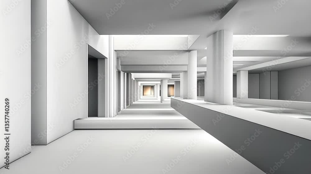 Poster abstract blueprint of clean architecture floor plan design concept generative ai