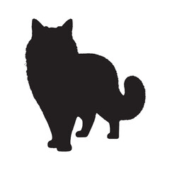 Cat Silhouette Vector - High-Quality Digital Art - Cat Vector - Cat Icon - Cat Illustration

