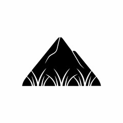 Fototapeta premium creative details Mountain Grass Icon vector illustration