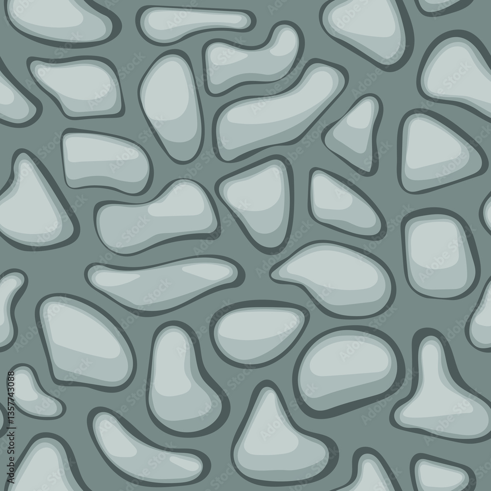 Poster cartoon game ground texture forming a seamless pattern, ideal for creating a stylized and engaging v