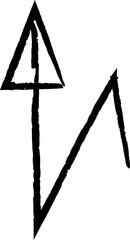 Upward and downward arrows, hand drawn in chalk on a dark chalkboard, illustrating contrasting trends and directions, symbolize the dynamics of growth and decline in business and finance