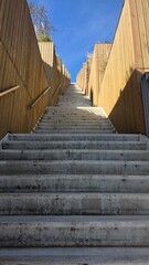 Concrete stair in a modern building