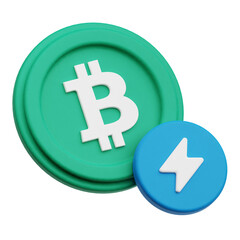 Obraz premium bitcoin cash crypto 3d icon isolated on the transparent background