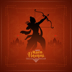 Happy Ram Navami Indian festival background elegant design