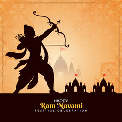 Happy Ram Navami Indian cultural festival background