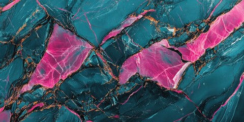 Stunning Teal and Pink Marble Design