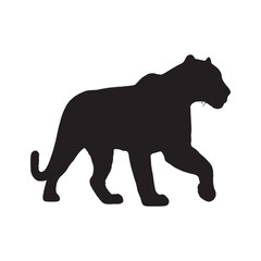 Leopard Silhouette Vector - Abstract Jungle Artwork - Leopard Vector - Leopard Icon - Leopard Illustration

