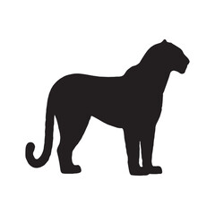 Leopard Silhouette Vector - Professional Vector Graphic - Leopard Vector - Leopard Icon - Leopard Illustration


