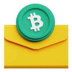bitcoin cash crypto 3d icon isolated on the transparent background