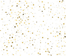 Golden and Silver Star Confetti for Elegant Holiday Invitations and Cards.