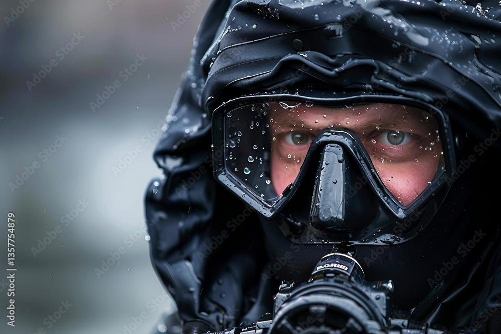Poster image of cosmonaut in a protective spacesuit made generative ai technology