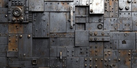 Abstract Industrial Metal Wall Texture Design