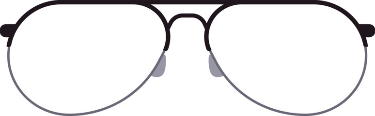 Stylish aviator sunglasses featuring clear lenses and a sleek black frame, providing a classic and timeless look, perfect for accessorizing any outfit