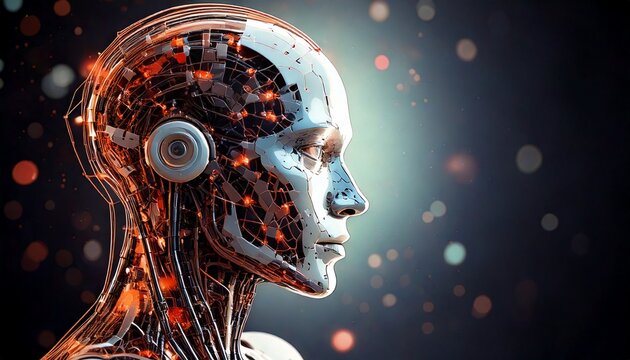 Generated image : robot de profil