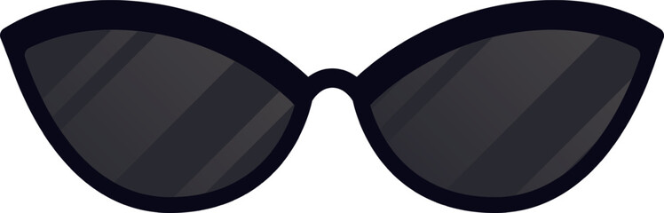 Stylish cat eye sunglasses featuring dark lenses and a sleek black frame. Providing a classic and fashionable accessory for sun protection and enhancing visual appeal. Isolated on a white background