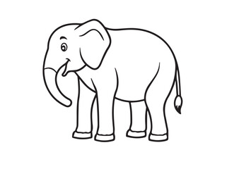 Elephant vector design, Elephant silhouette, Elephant illustration