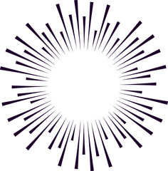 Obraz premium Radial lines radiating outward create a captivating circular halftone effect, expanding from the center and forming a dynamic, visually striking pattern that draws attention