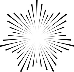 Obraz premium Converging lines create a dynamic starburst effect with radial lines radiating outward, perfect for backgrounds and visual representations of energy and speed