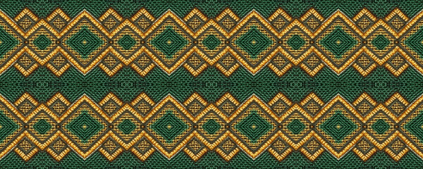 Seamless Ethnic Ornament. Gold print Native