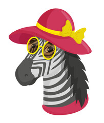 Zebra with Sunglasses